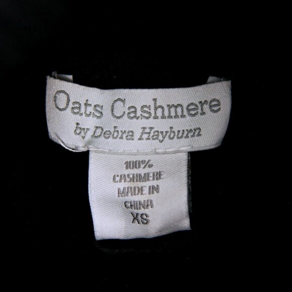Oats Cashmere by Debra Hayburn 100% Cashmere Turtleneck Sweater Black Women XS - Picture 8 of 9